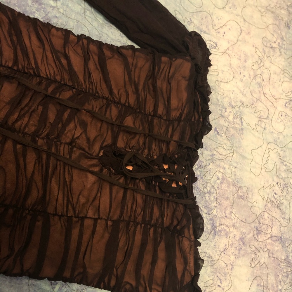 Thrifted sexy black off the shoulder mini dress
